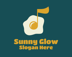 Egg Yolk Music Note logo design