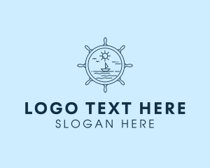 Sailing Boat Helm logo design