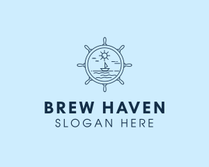 Sailing Boat Helm logo design