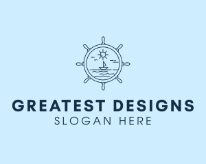 Sailing Boat Helm logo design