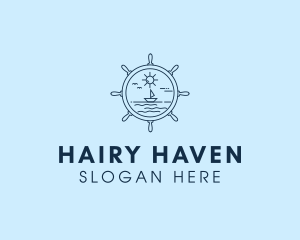 Sailing Boat Helm logo design