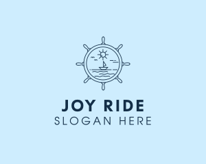 Sailing Boat Helm logo design