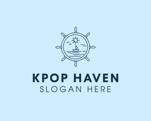 Sailing Boat Helm logo design