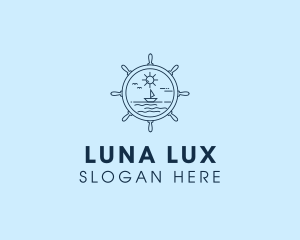 Sailing Boat Helm logo design