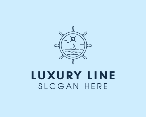 Sailing Boat Helm logo design