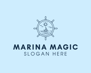 Sailing Boat Helm logo design