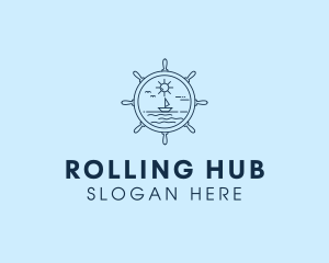 Sailing Boat Helm logo design