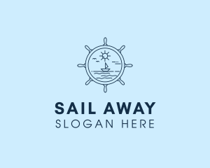 Sailing Boat Helm logo design