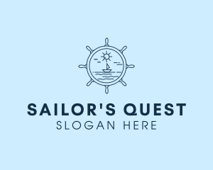 Sailing Boat Helm logo design