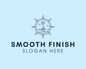 Sailing Boat Helm logo design