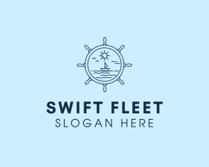 Sailing Boat Helm logo design