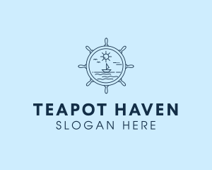 Sailing Boat Helm logo design