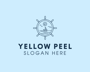 Sailing Boat Helm logo design