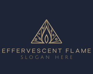 Premium Flame Candle logo design