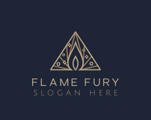 Premium Flame Candle logo design