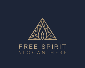 Premium Flame Candle logo design