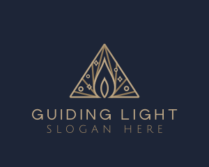 Premium Flame Candle logo design