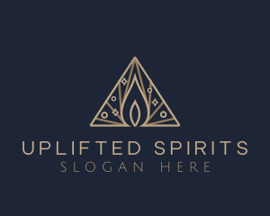 Premium Flame Candle logo design