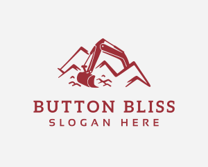 Mountain Backhoe Machine logo design