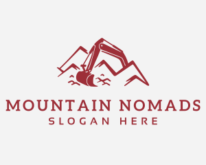 Mountain Backhoe Machine logo design