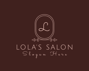 Luxurious Oval Beauty Salon logo design