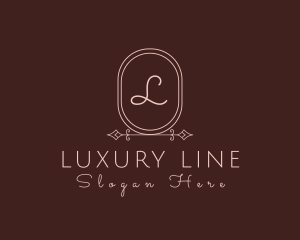 Luxurious Oval Beauty Salon logo design