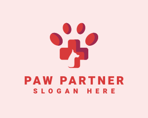 Pet Dog Paw Veterinary logo design