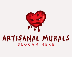 Bloody Demon Heart logo design