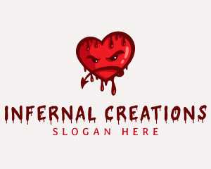 Bloody Demon Heart logo design