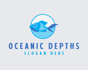 Swimming Aquarium Fish logo