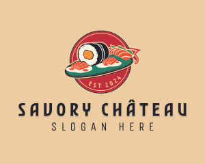 Asian Sushi Restaurant logo design