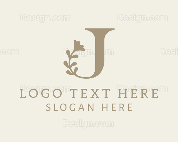 Flower Blossom Letter J Logo