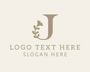 Flower Blossom Letter J logo