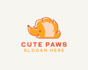 Hedgehog Pet Animal logo design