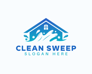 House Splash Cleaning logo design