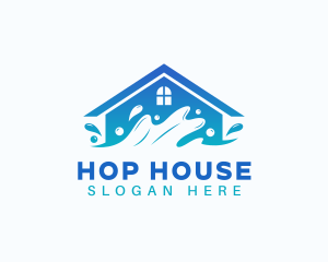 House Splash Cleaning logo design