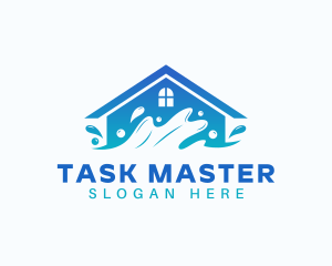 House Splash Cleaning logo design