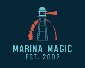 Sea Lighthouse Reel logo design