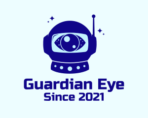 Astronaut Helmet Eye logo design