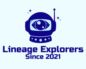 Astronaut Helmet Eye logo design