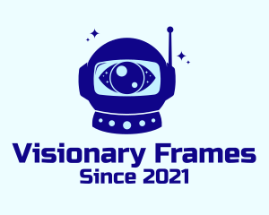 Astronaut Helmet Eye logo design