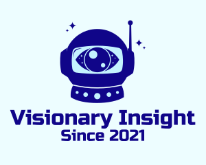 Astronaut Helmet Eye logo design