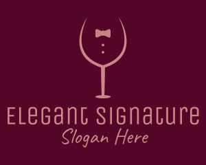 Elegant Winery Glass logo design