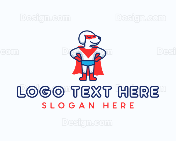 Superhero Dog Pet Logo