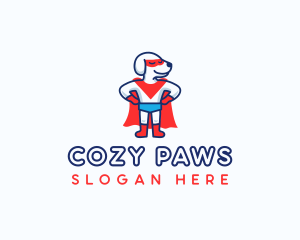 Superhero Dog Pet logo design