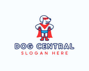 Superhero Dog Pet logo design