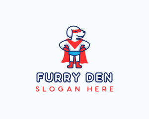 Superhero Dog Pet logo