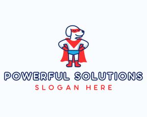 Superhero Dog Pet logo design