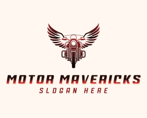 Vintage Motorcycle Rider logo design