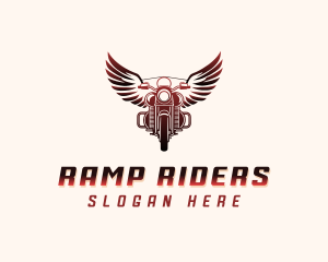 Vintage Motorcycle Rider logo design